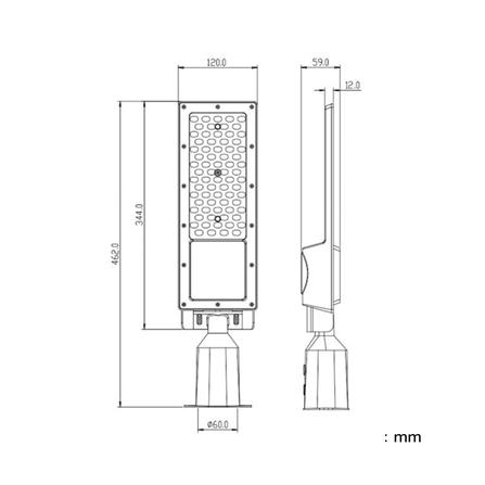 ไฟถนน LED SYLVANIA NOVA MAXWELL 50 วัตต์ DAYLIGHT สีเทา_4