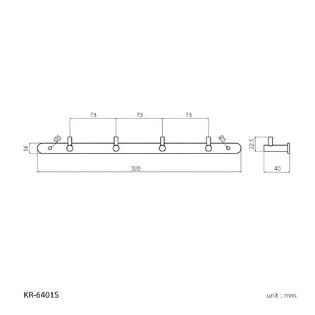 ขอแขวนผ้า WS KR-6401S สีเงิน_4