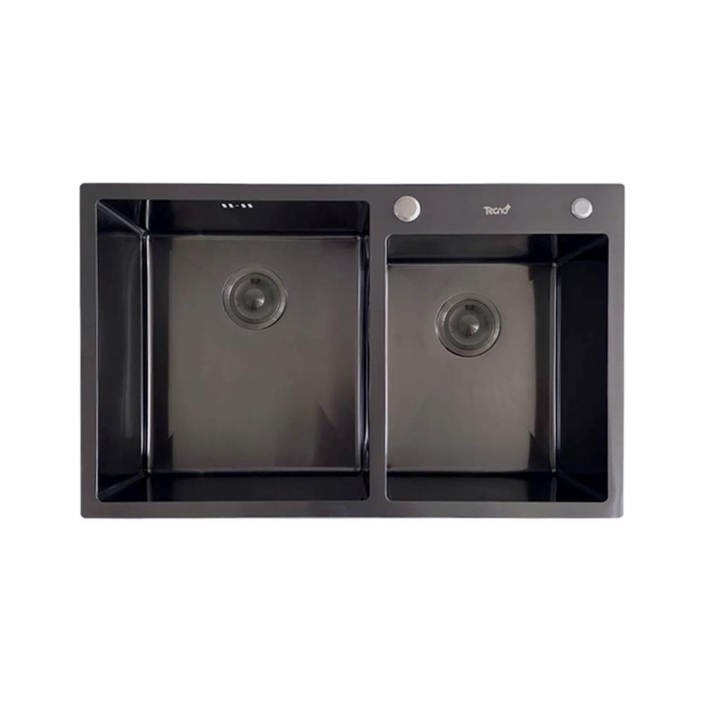 ซิงค์ฝัง 2 หลุม TECNOPLUS TNP 805023 BK ดำ