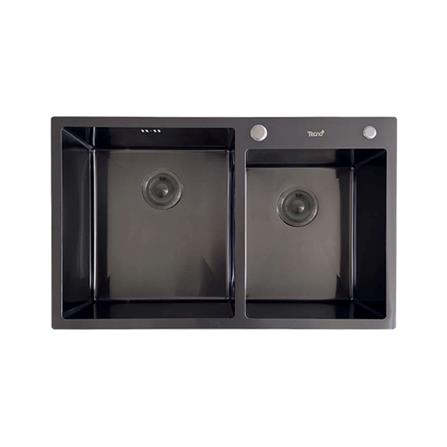 ซิงค์ฝัง 2 หลุม TECNOPLUS TNP 805023 BK ดำ_0