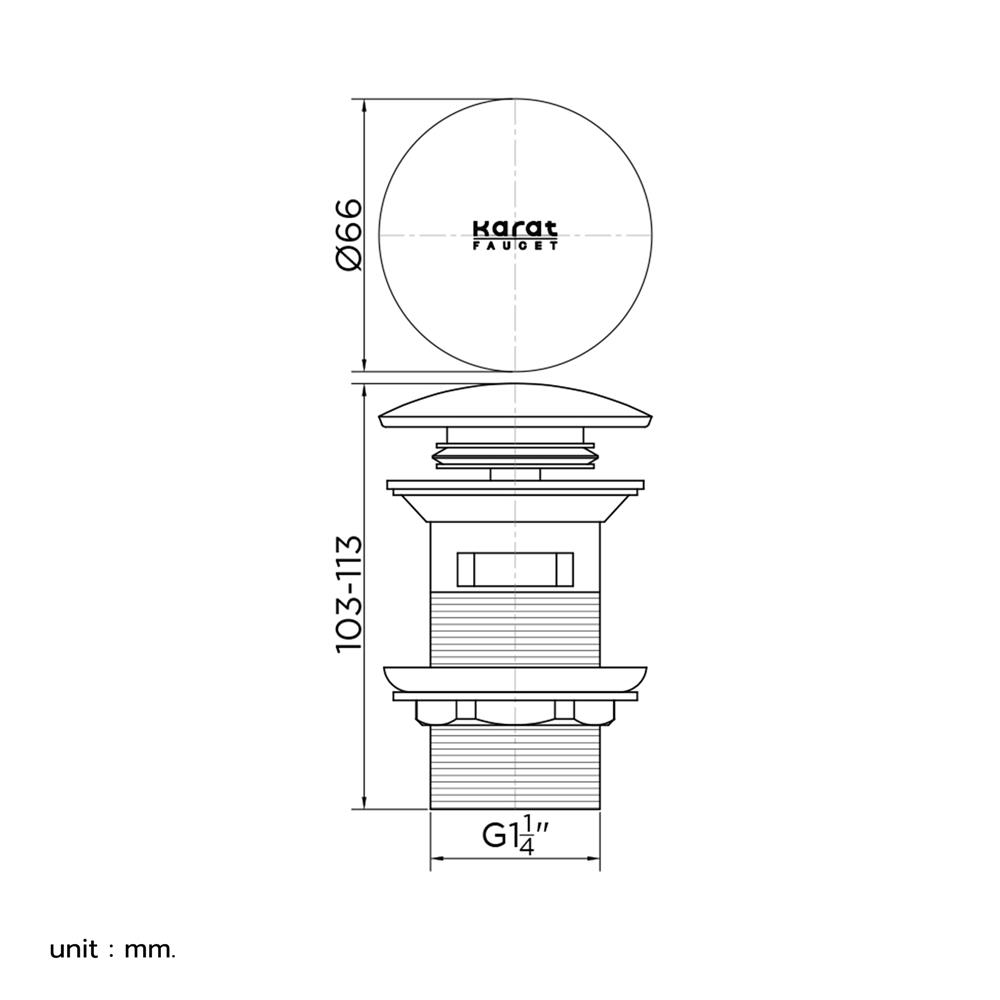 สะดืออ่างล้างหน้าแบบกด KARAT FAUCET KA-02-252-41