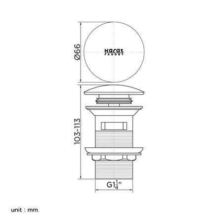 สะดืออ่างล้างหน้าแบบกด KARAT FAUCET KA-02-252-41_3