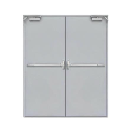 ชุดประตูเหล็กทนไฟ VECO 200x200 ซม. สีเทา_0