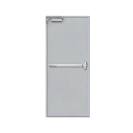 ชุดประตูเหล็กทนไฟ VECO 80x200 ซม. สีเทา (เปิดด้านซ้าย ออกด้านนอก)_0