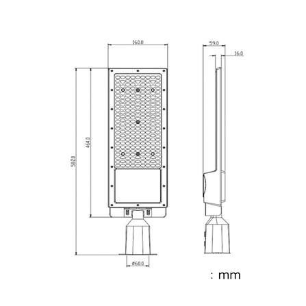 ไฟถนน LED SYLVANIA NOVA MAXWELL 150 วัตต์ DAYLIGHT สีเทา_4