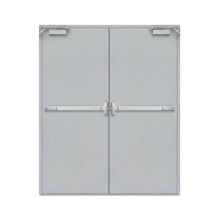 ชุดประตูเหล็กทนไฟ VECO 160x200 ซม. สีเทา_0