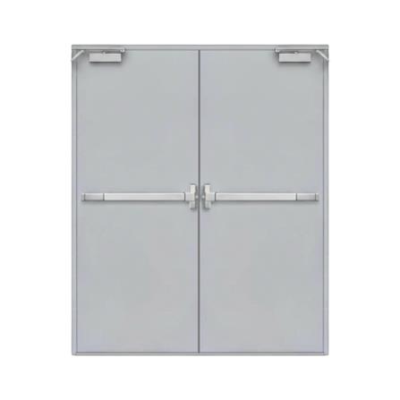 ชุดประตูเหล็กทนไฟ VECO 180x200 ซม. สีเทา_0