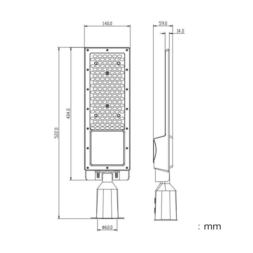 ไฟถนน LED SYLVANIA NOVA MAXWELL 100 วัตต์ DAYLIGHT สีเทา