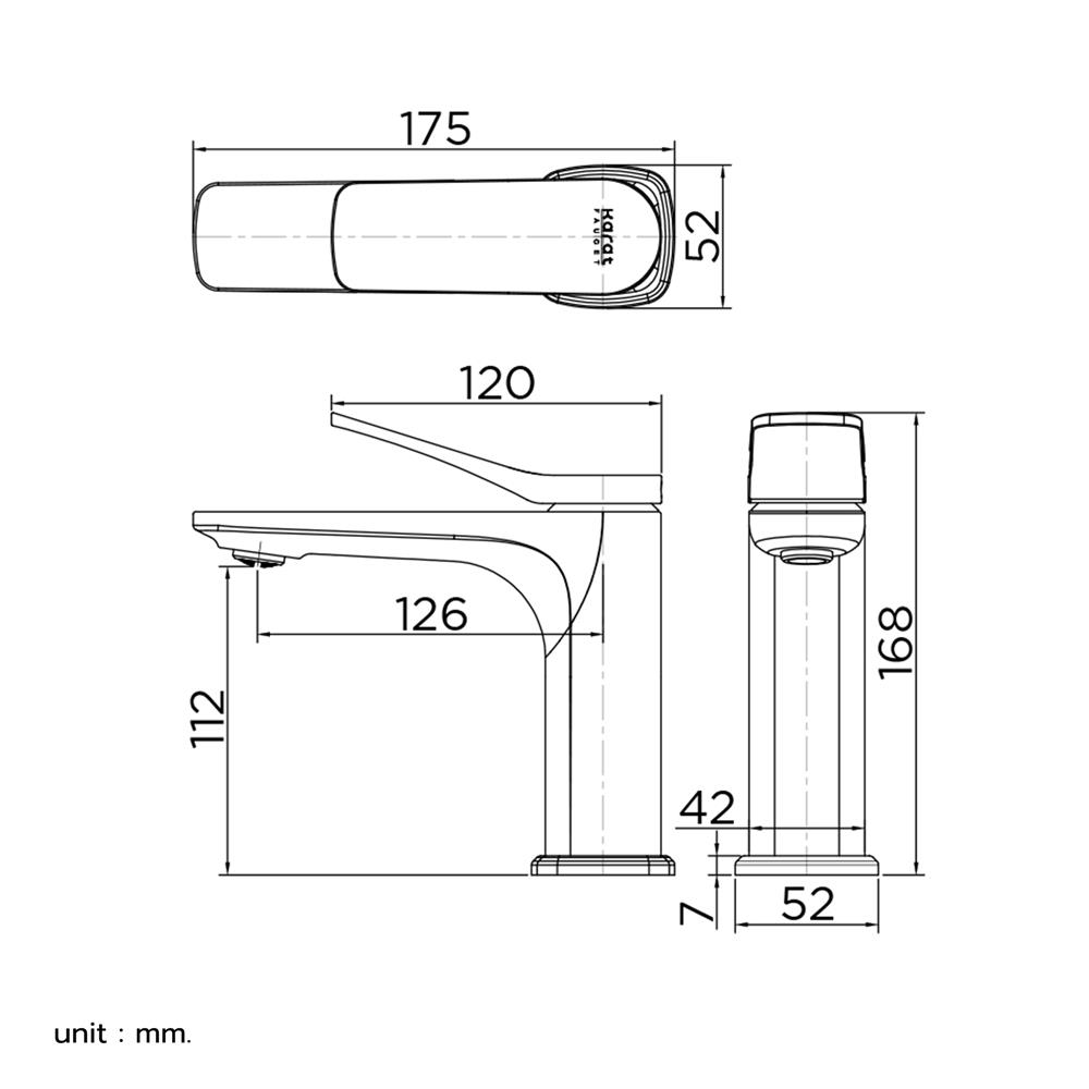 ก๊อกอ่างล้างหน้าผสมเคาน์เตอร์ KARAT FAUCET KF-02-620-41 สีทอง