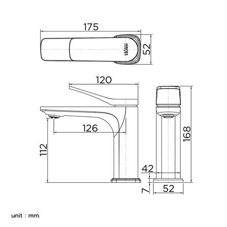 ก๊อกอ่างล้างหน้าผสมเคาน์เตอร์ KARAT FAUCET KF-02-620-41 สีทอง_3