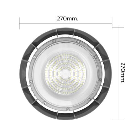 โคมไฮเบย์ LED LAMPTAN AIRFLOW 100 วัตต์ DAYLIGHT สีเทา_8