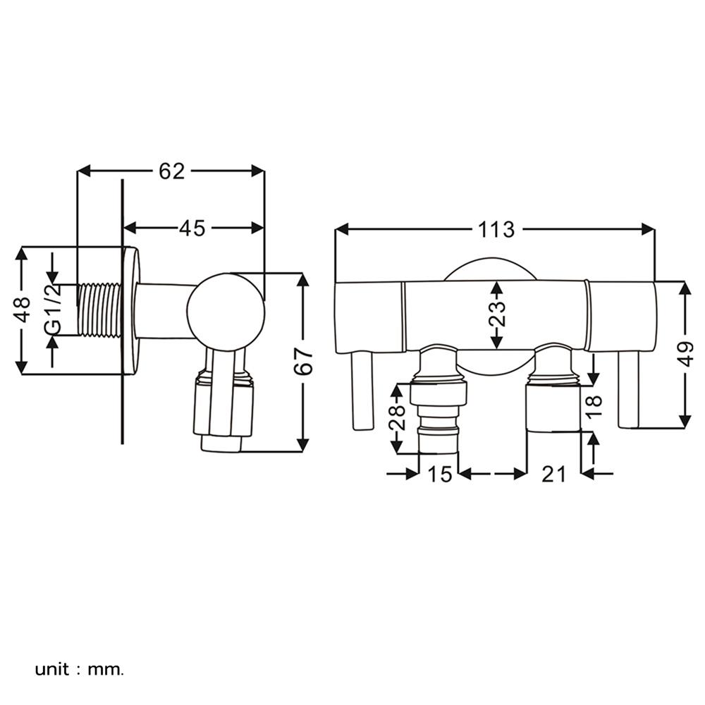สต๊อปวาล์ว 2 ทาง RASLAND RA C311-C7733