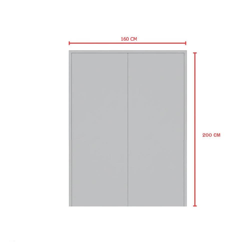 ชุดประตูเหล็ก ไม่เจาะลูกบิด VECO 160x200 ซม. สีเทา