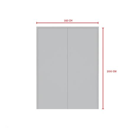 ชุดประตูเหล็ก ไม่เจาะลูกบิด VECO 160x200 ซม. สีเทา_2