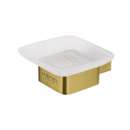 ที่ใส่สบู่ KARAT FAUCET KB-02-212-41 สีขาว-ทองด้าน_2