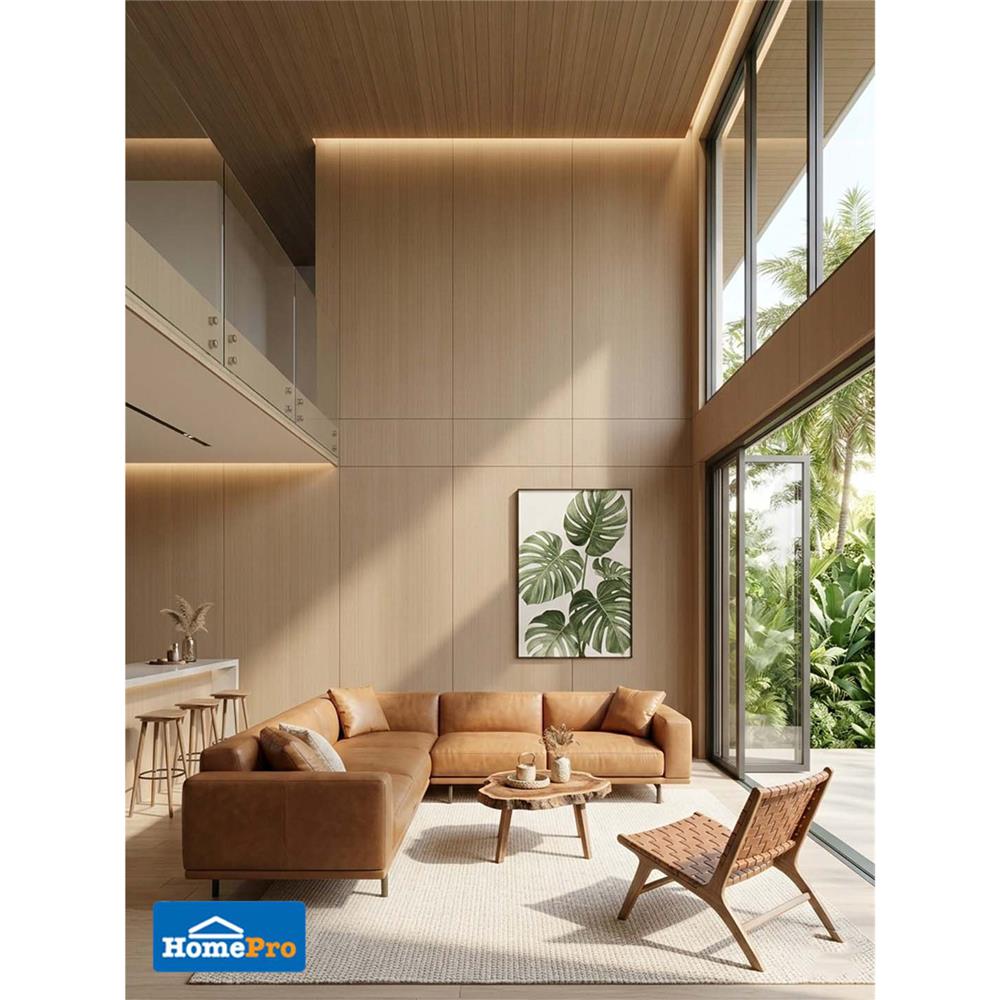แผ่นตกแต่งผนัง SPC WALL PANEL 122x244 ซม. TARA BROWN COZY