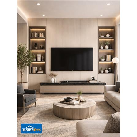 แผ่นตกแต่งผนัง SPC WALL PANEL 122x244 ซม. TARA SOFT SAND_2