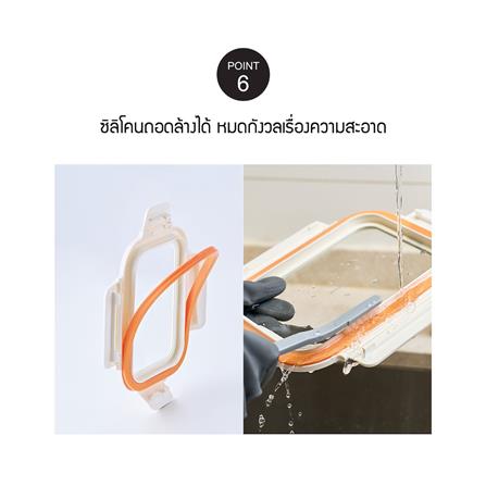 กล่องอาหารแก้ว LOCKNLOCK THE CUBE 0.75 ลิตร สีขาว_7