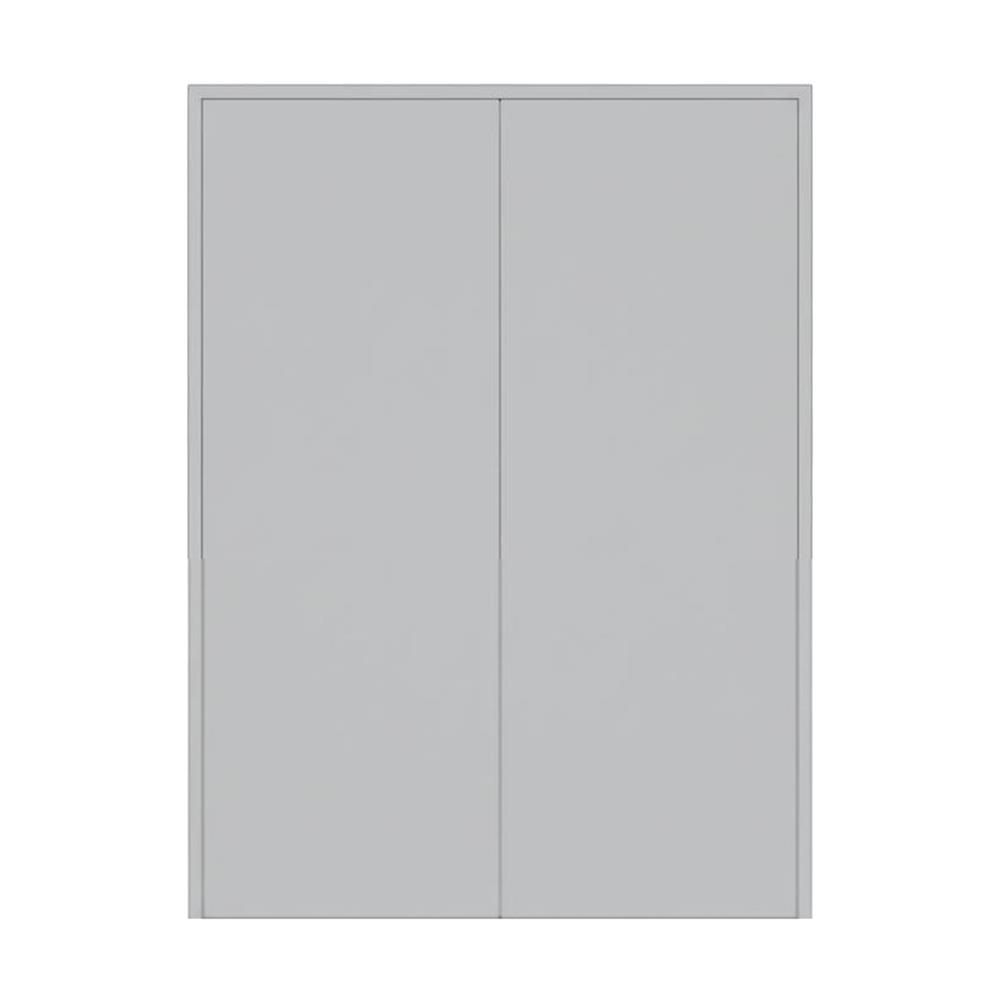 ชุดประตูเหล็ก ไม่เจาะลูกบิด VECO 200x200 ซม. สีเทา