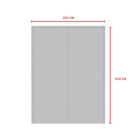 ชุดประตูเหล็ก ไม่เจาะลูกบิด VECO 200x200 ซม. สีเทา_2