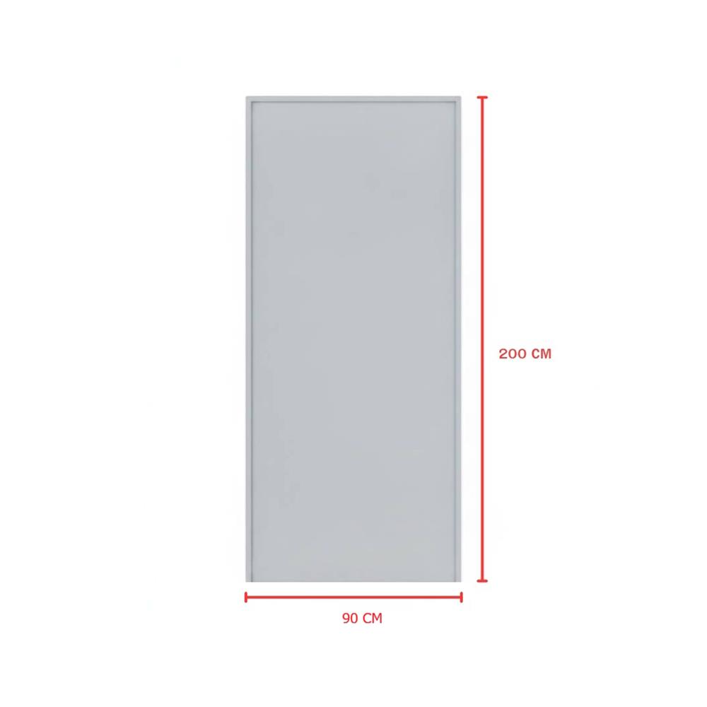 ชุดประตูเหล็ก ไม่เจาะลูกบิด VECO 90x200 ซม. สีเทา