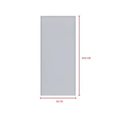 ชุดประตูเหล็ก ไม่เจาะลูกบิด VECO 90x200 ซม. สีเทา_2