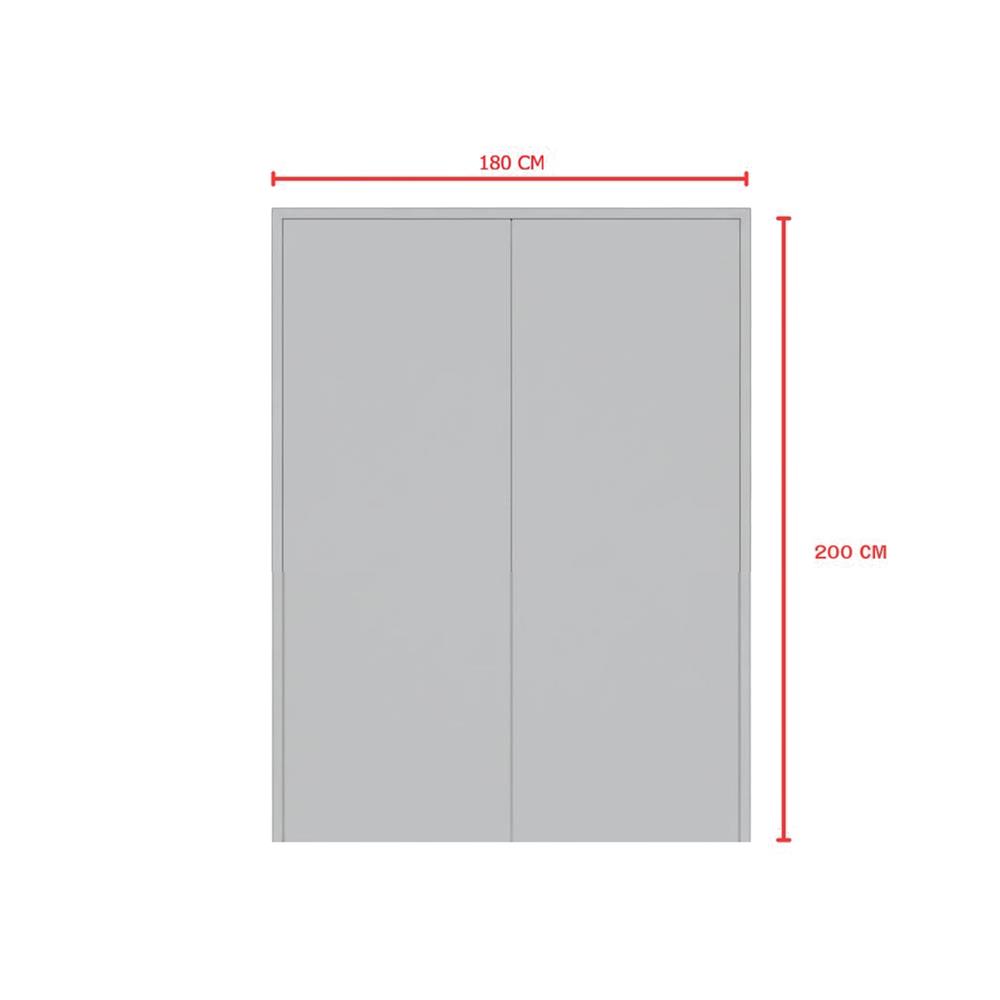 ชุดประตูเหล็ก ไม่เจาะลูกบิด VECO 180x200 ซม. สีเทา