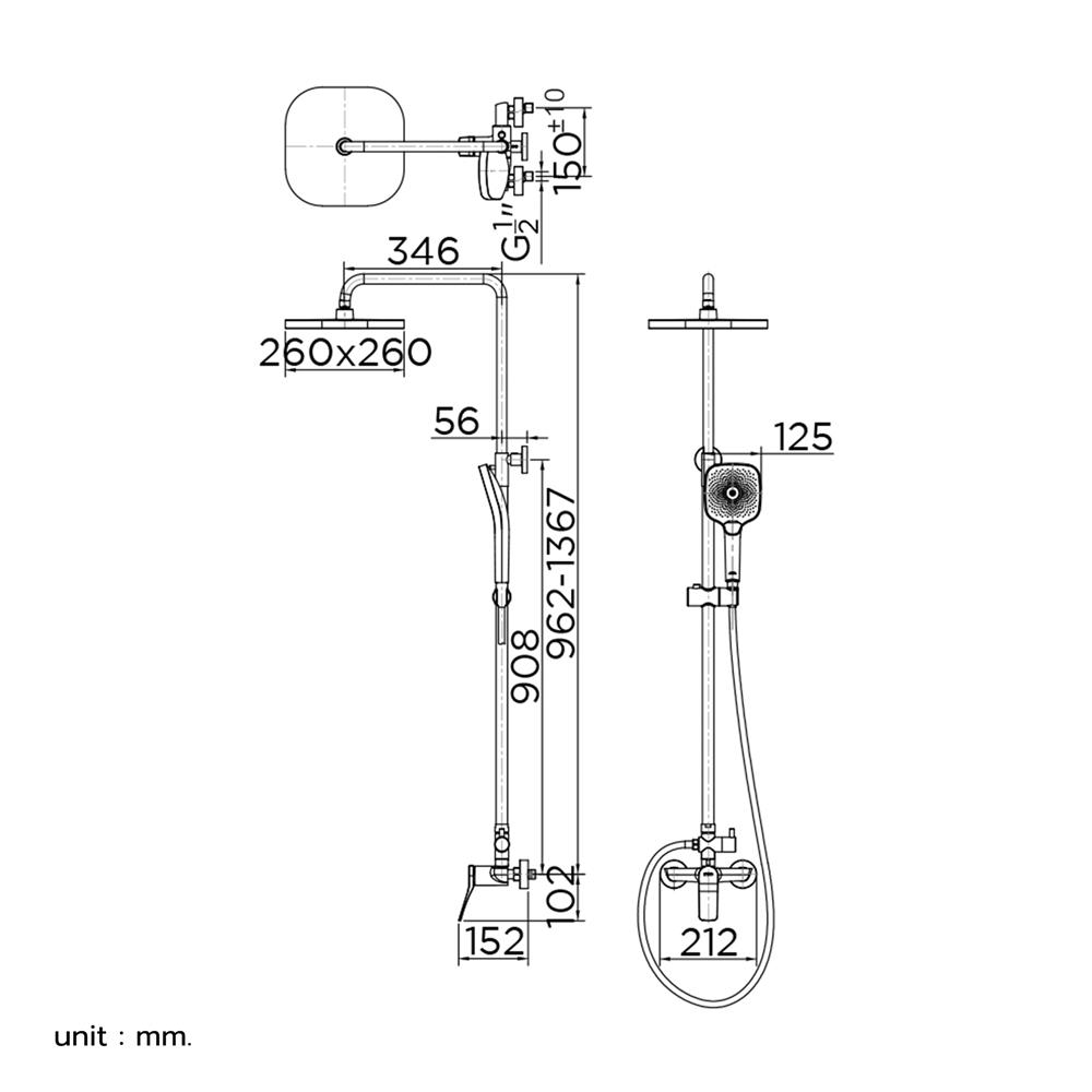 ฝักบัว RAIN SHOWER ผสม KARAT FAUCET KRS-002-623-41