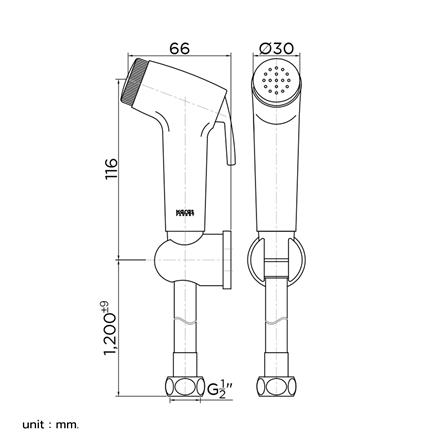 สายฉีดชำระครบชุด KARAT FAUCET KA-02-239-41 สีทอง_3