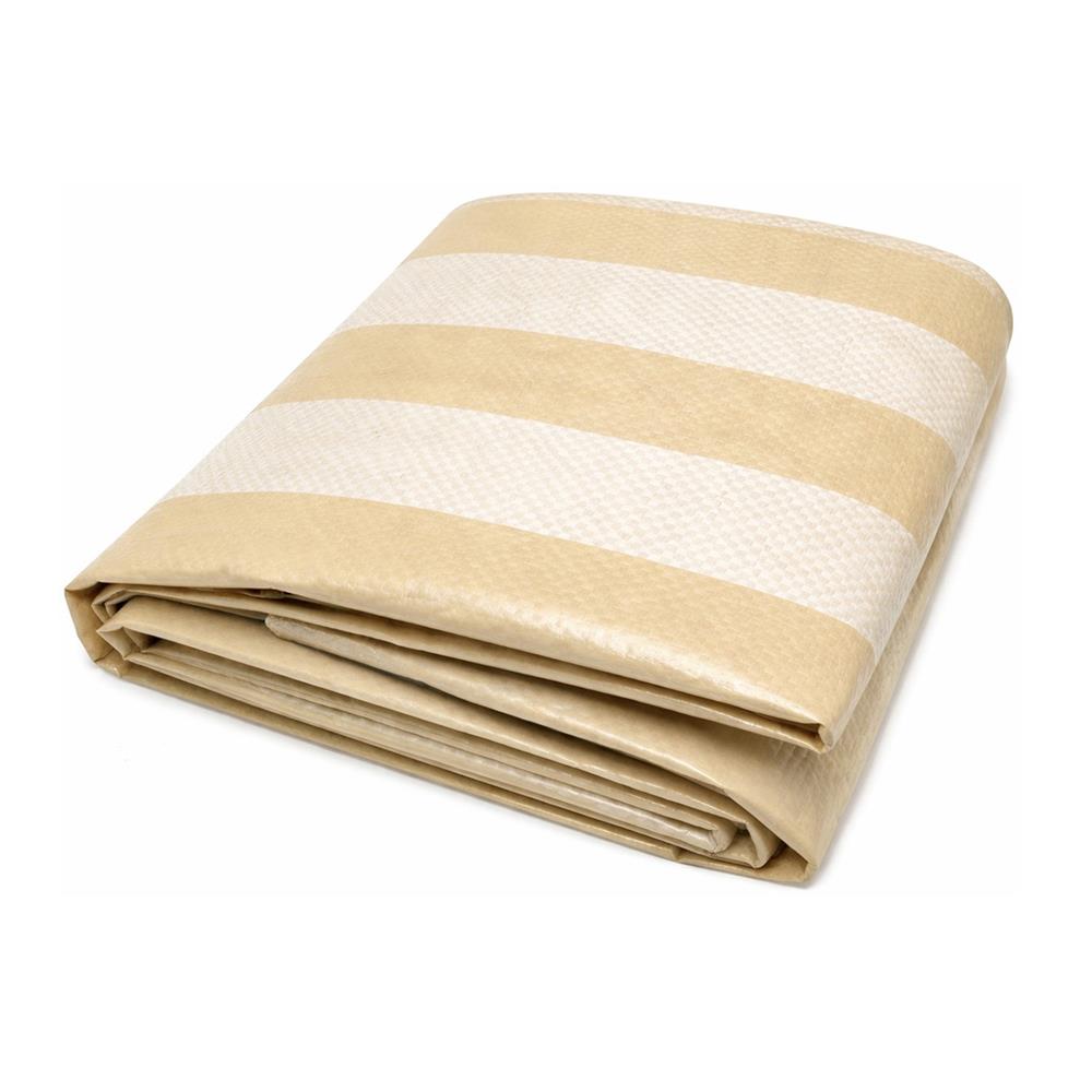 ผ้าใบ SPRING 3x4 ม. สีน้ำตาล/ขาว