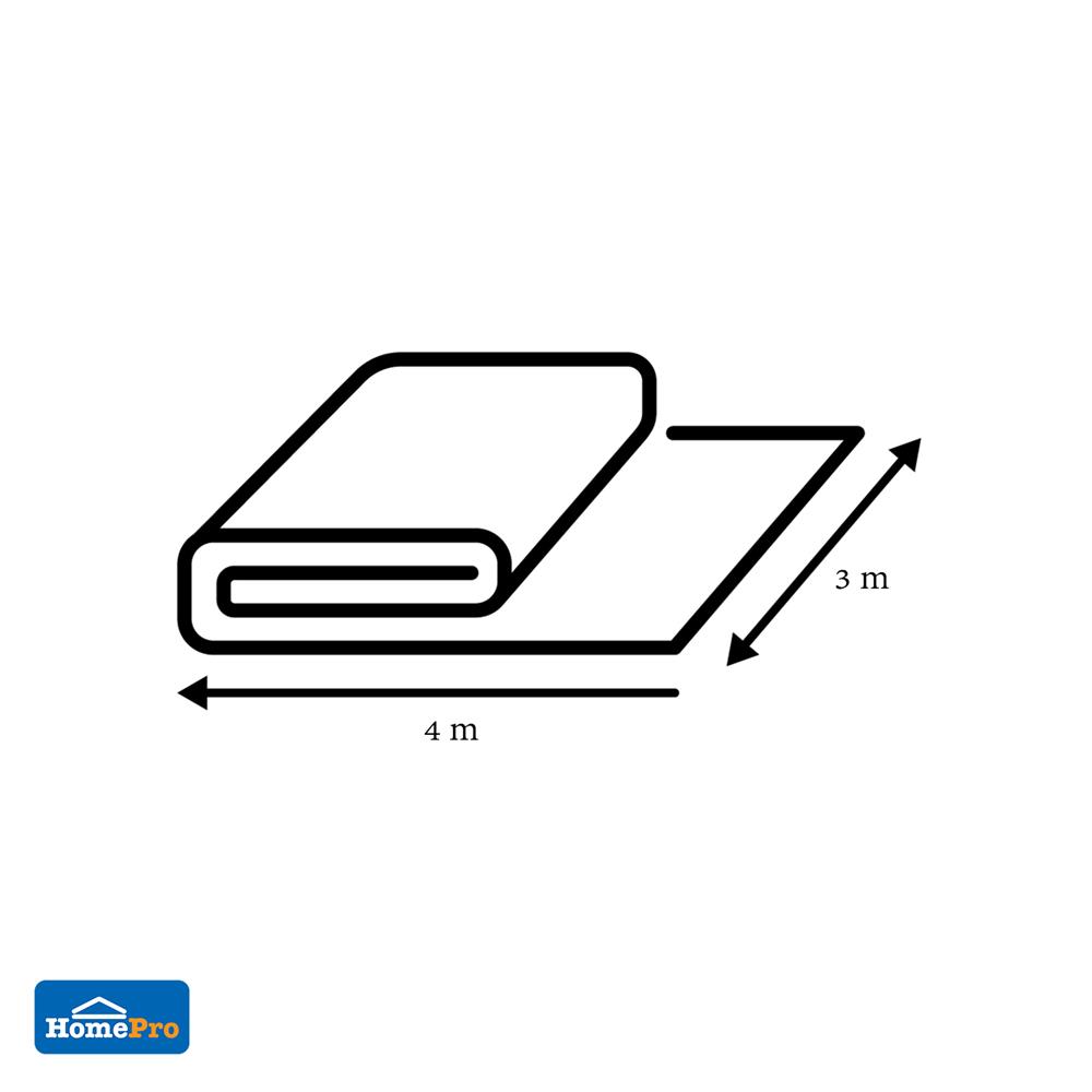ผ้าใบ SPRING 3x4 ม. สีน้ำตาล/ขาว