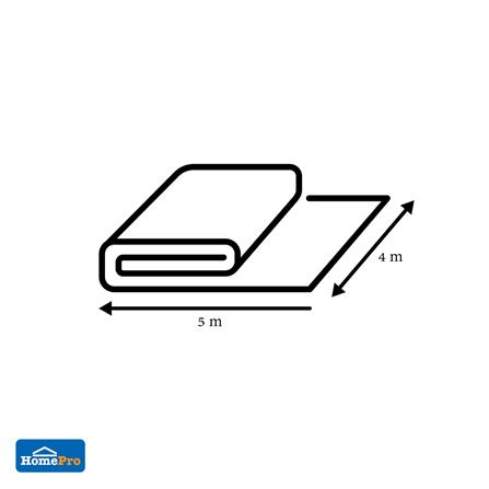 ผ้าใบ SPRING 4x5 ม. สีน้ำตาล/ขาว_1
