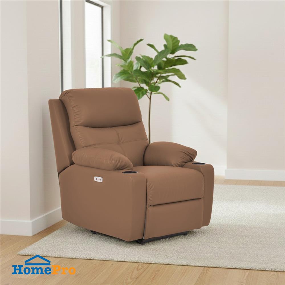 POWER RECLINER FURDINI COMPLETE/PET FRIENDLY สีน้ำตาลเข้ม