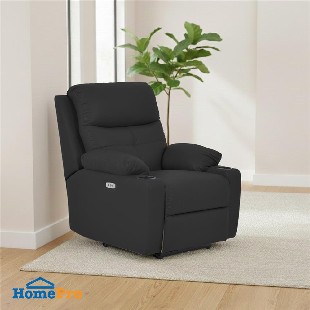 POWER RECLINER FURDINI COMPLETE/PET FRIENDLY สีดำ