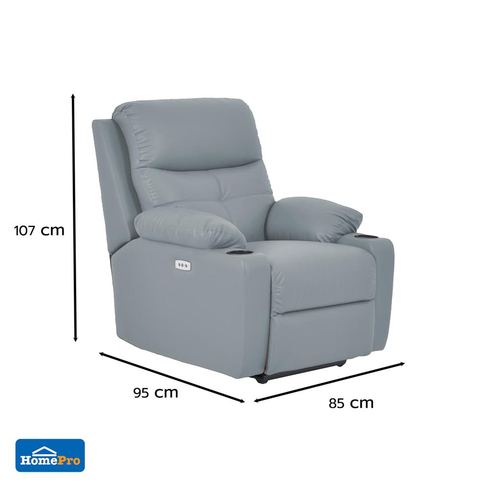 POWER RECLINER FURDINI COMPLETE/PET FRIENDLY สีฟ้าอมเทา