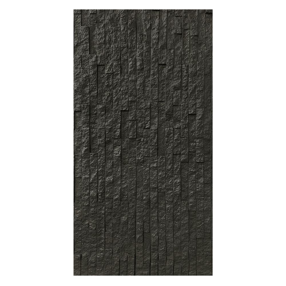 แผ่นตกแต่งผนัง PU 60x120 ซม. TARA BRICK ROCK BLACK