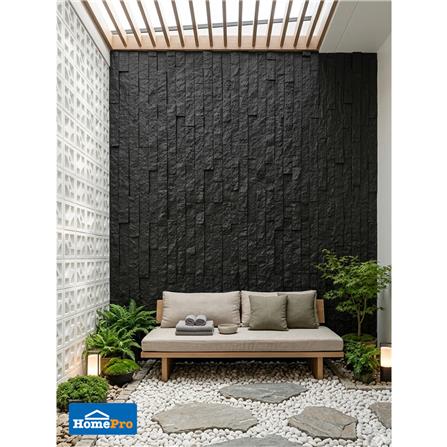 แผ่นตกแต่งผนัง PU 60x120 ซม. TARA BRICK ROCK BLACK_5