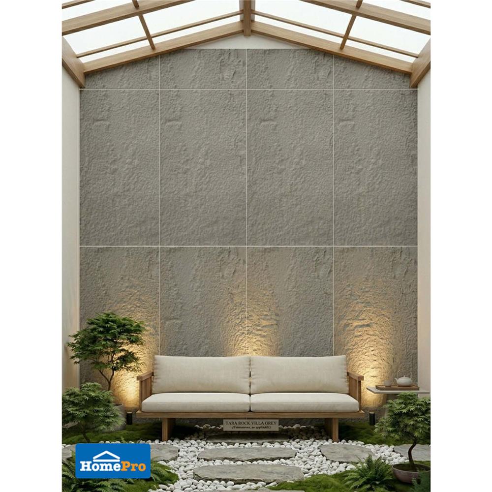 แผ่นตกแต่งผนัง PU 60x120 ซม. TARA ROCK VILLA GREY