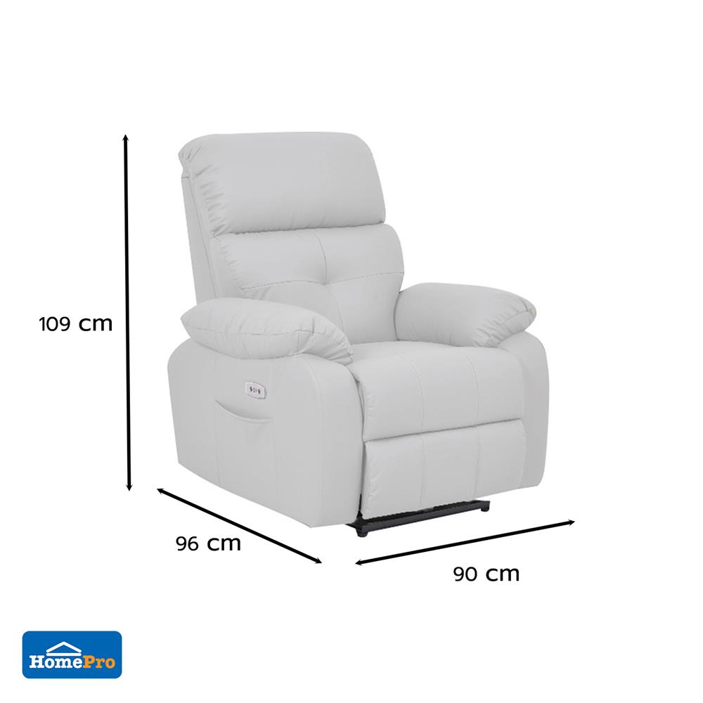 เก้าอี้ปรับนอนไฟฟ้า FURDINI CHARLIE/PET FRIENDLY สีเทา