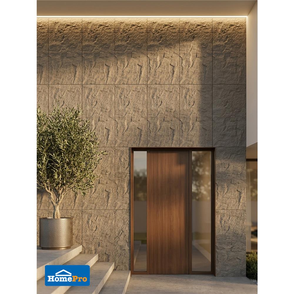 แผ่นตกแต่งผนัง PU 60x120 ซม. TARA STONE GREY