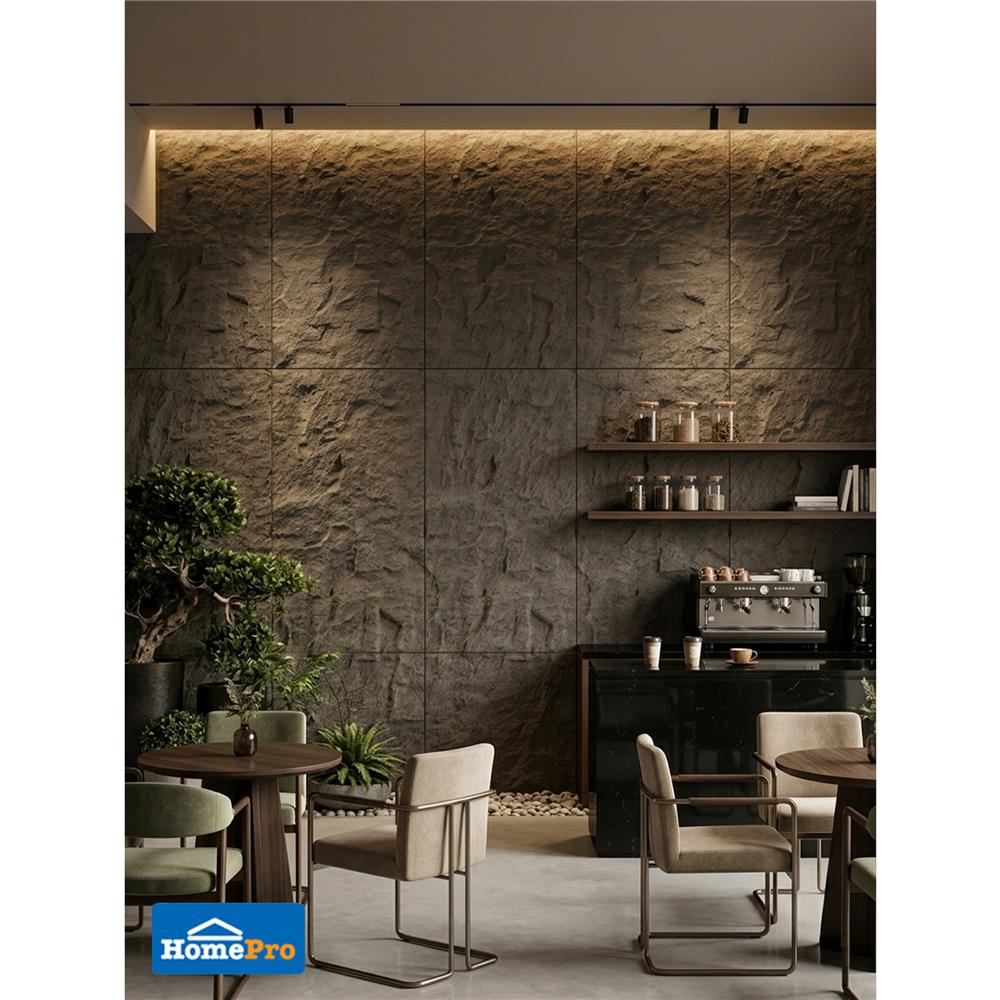 แผ่นตกแต่งผนัง PU 60x120 ซม. TARA STONE GREY