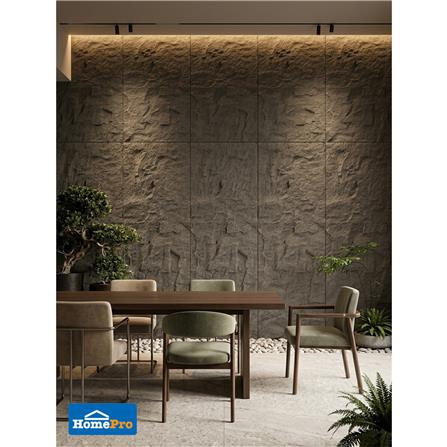แผ่นตกแต่งผนัง PU 60x120 ซม. TARA STONE GREY_3
