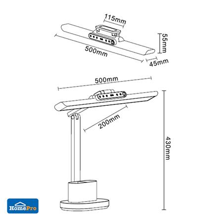 ไฟอ่านหนังสือ LED CARINI YG-3664Q 8 วัตต์ สีขาว_1