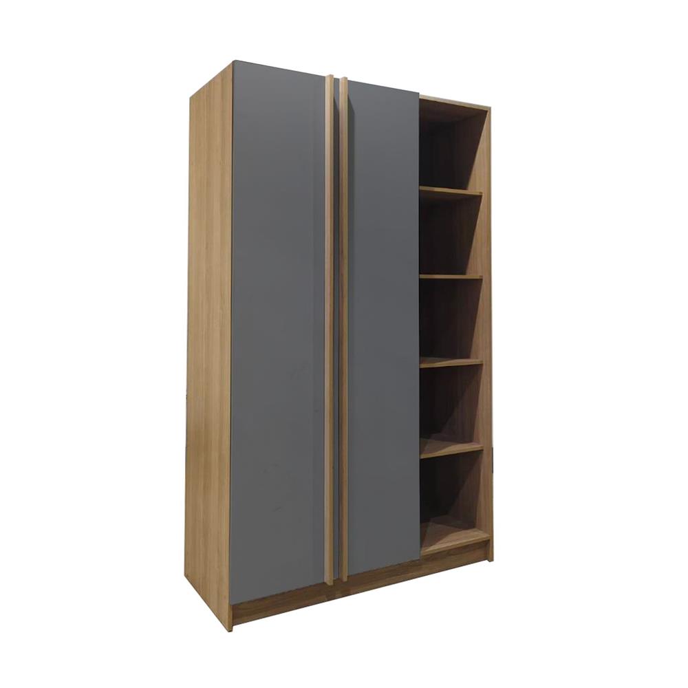 ชุดห้องนอน 5 ฟุต + ตู้เสื้อผ้า 120 ซม. FURDINI KEPT สี NT OAK/เทา