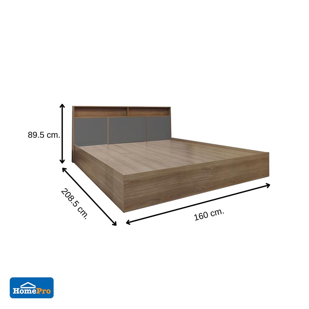 ชุดห้องนอน 5 ฟุต + ตู้เสื้อผ้า 120 ซม. FURDINI KEPT สี NT OAK/เทา