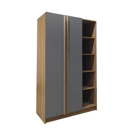 ชุดห้องนอน 6 ฟุต + ตู้เสื้อผ้า 120 ซม. FURDINI KEPT สี NT OAK/เทา_2