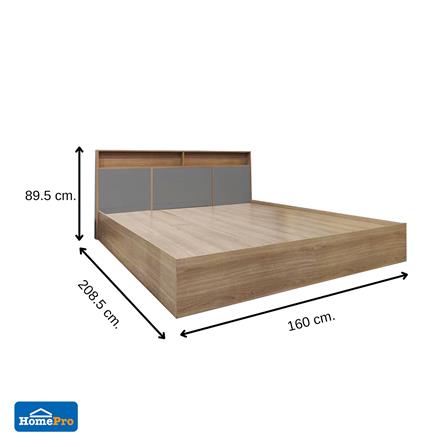 เตียง 5 ฟุต FURDINI KEPT สี NT OAK/เทา_6