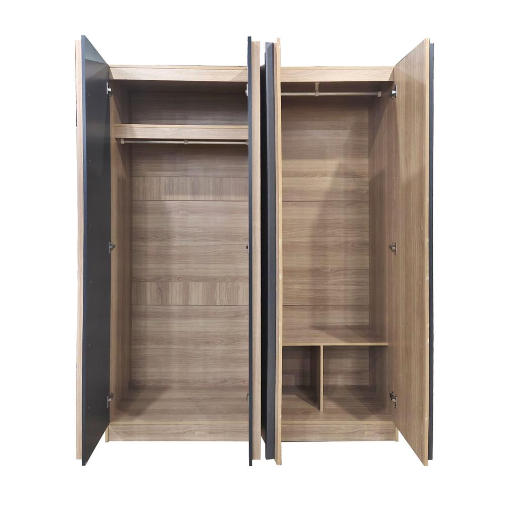 ชุดห้องนอน 5 ฟุต + ตู้เสื้อผ้า 160 ซม. FURDINI KEPT สี NT OAK/เทา