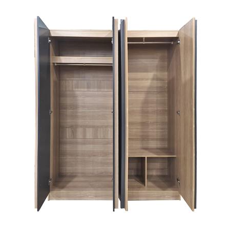 ชุดห้องนอน 5 ฟุต + ตู้เสื้อผ้า 160 ซม. FURDINI KEPT สี NT OAK/เทา_4