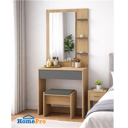 ชุดโต๊ะเครื่องแป้ง FURDINI KEPT 60 ซม. สี NT OAK/เทา_3